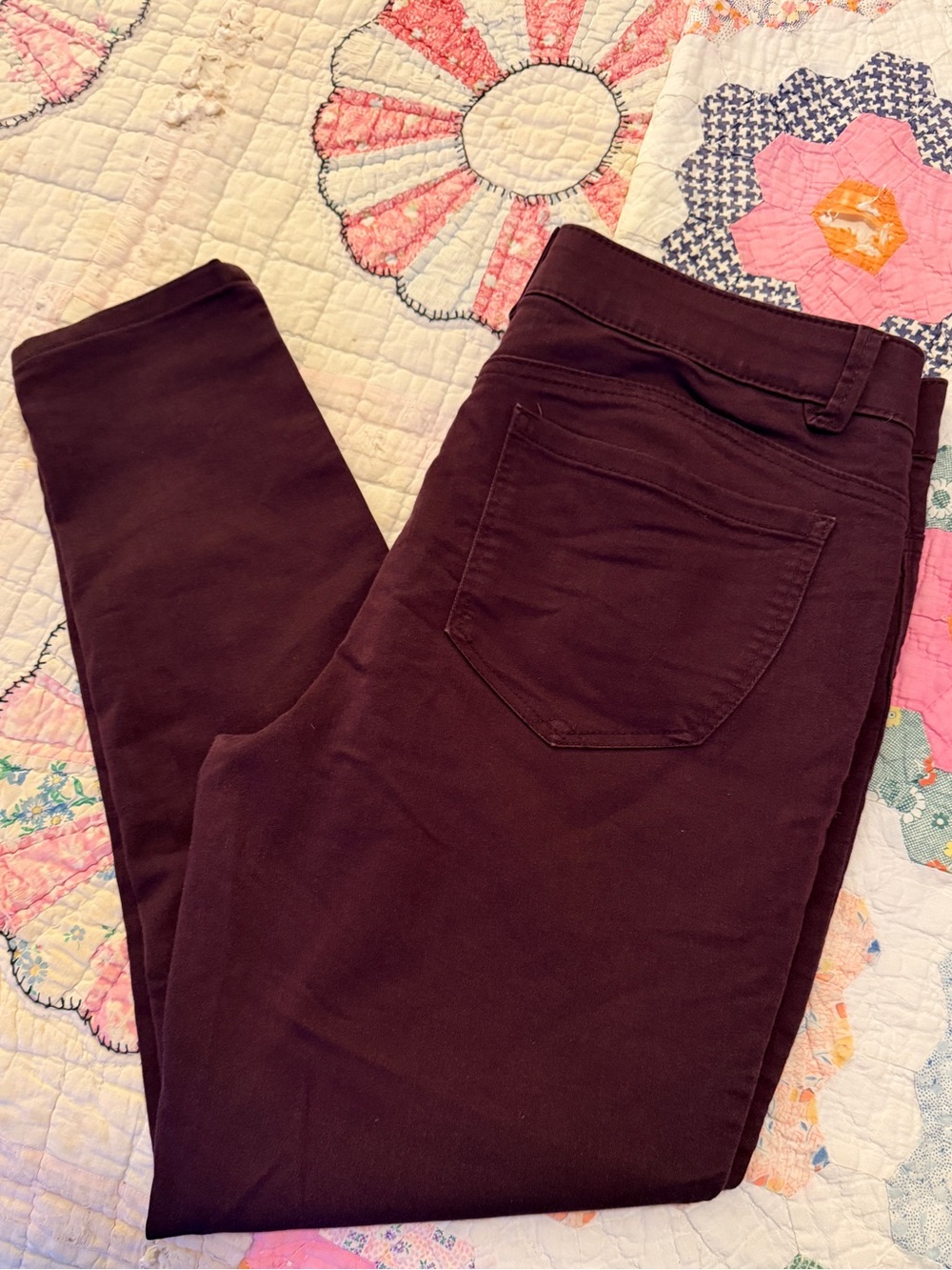 Democracy Women's Stretch Skinny Jeans - Deep Burgundy